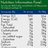 nutrition panel per serve and per 100g