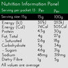 Lactose Free Vanilla Chai Latte nutrition panel: no added sugar. Per Serve contain Protein 5g, Carbs 5g, Calories 76, Sugar 5g, 
