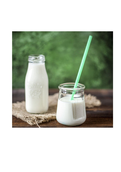 jar and glass with milk